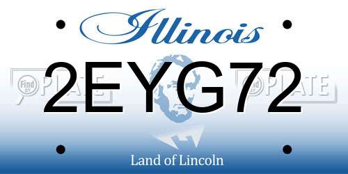 2EYG72 Illinois License Plate