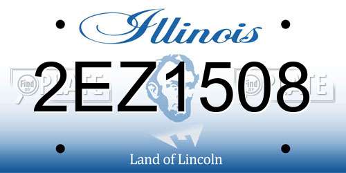 2EZ1508 Illinois License Plate