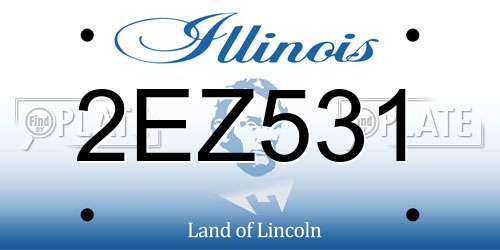 2EZ531 Illinois License Plate