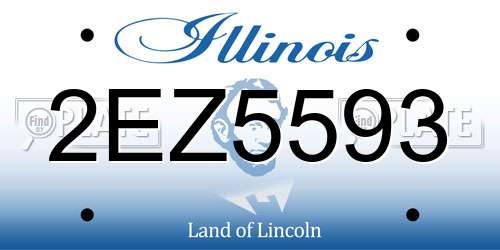 2EZ5593 Illinois License Plate