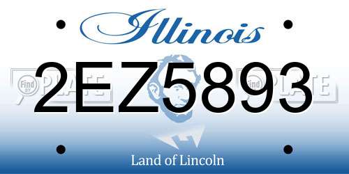 2EZ5893 Illinois License Plate