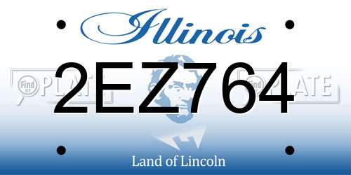 2EZ764 Illinois License Plate