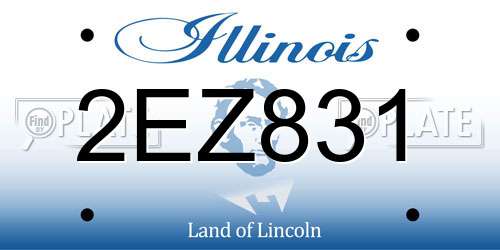 2EZ831 Illinois License Plate