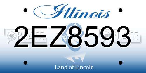 2EZ8593 Illinois License Plate