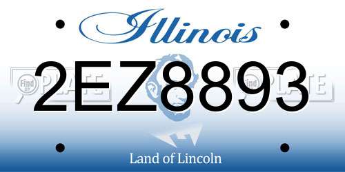 2EZ8893 Illinois License Plate