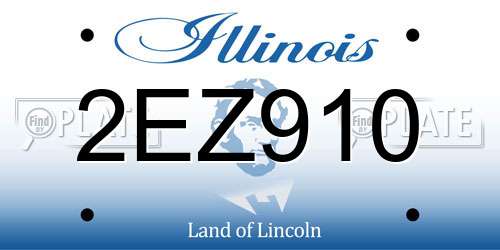 2EZ910 Illinois License Plate