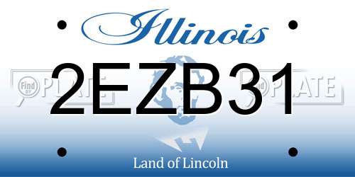 2EZB31 Illinois License Plate
