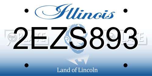 2EZS893 Illinois License Plate
