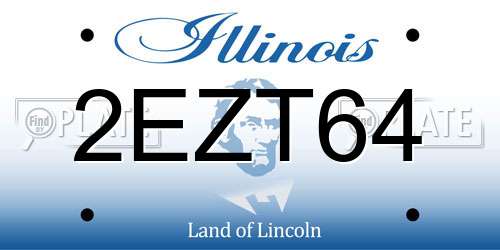 2EZT64 Illinois License Plate