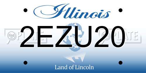 2EZU20 Illinois License Plate