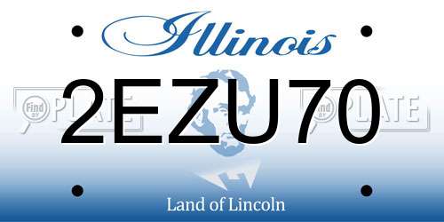 2EZU70 Illinois License Plate