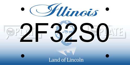 2F32S0 Illinois License Plate