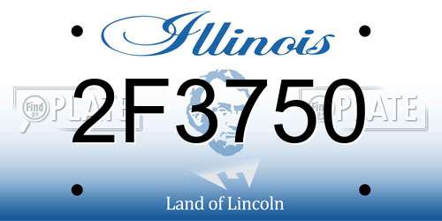 2F3750 Illinois License Plate