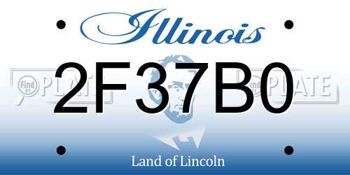 2F37B0 Illinois License Plate