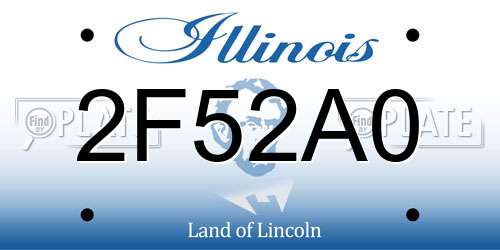 2F52A0 Illinois License Plate