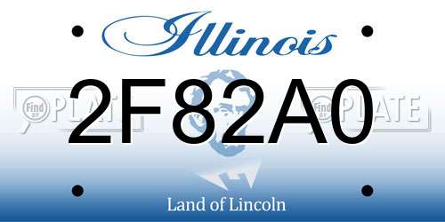 2F82A0 Illinois License Plate