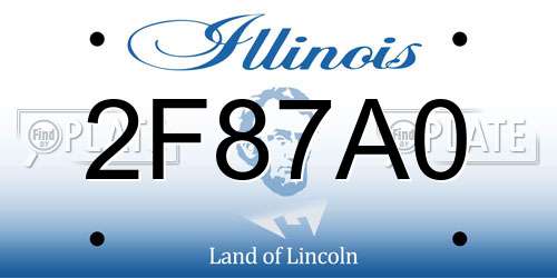 2F87A0 Illinois License Plate