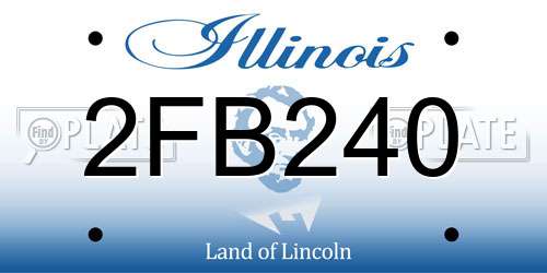 2FB240 Illinois License Plate