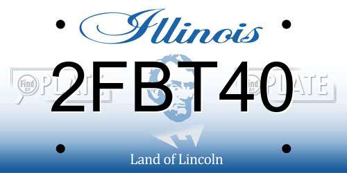 2FBT40 Illinois License Plate