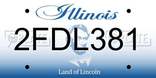 2FDL381 Illinois License Plate