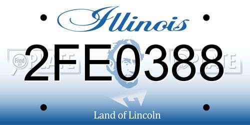 2FE0388 Illinois License Plate