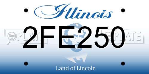 2FE250 Illinois License Plate