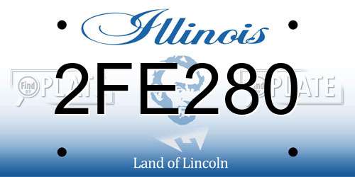 2FE280 Illinois License Plate