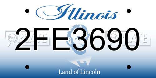 2FE3690 Illinois License Plate