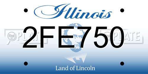 2FE750 Illinois License Plate