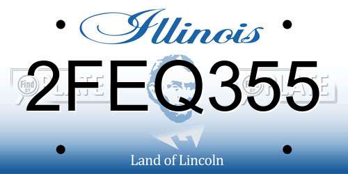 2FEQ355 Illinois License Plate