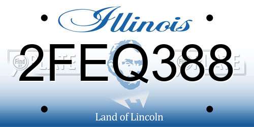 2FEQ388 Illinois License Plate