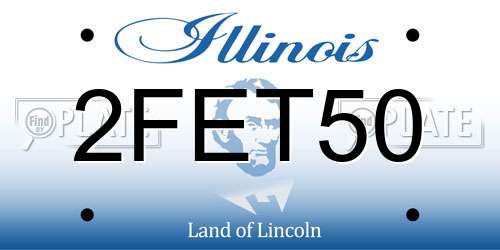 2FET50 Illinois License Plate