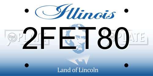 2FET80 Illinois License Plate