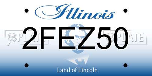2FEZ50 Illinois License Plate
