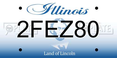 2FEZ80 Illinois License Plate