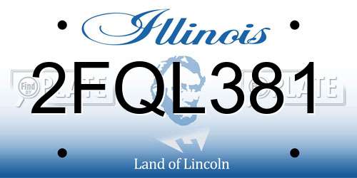 2FQL381 Illinois License Plate