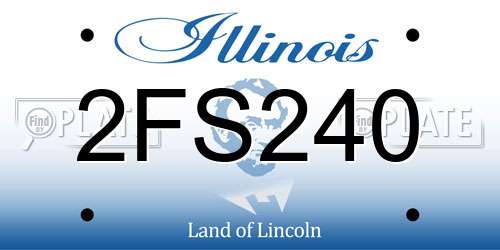 2FS240 Illinois License Plate