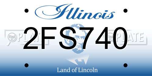 2FS740 Illinois License Plate
