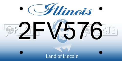 2FV576 Illinois License Plate