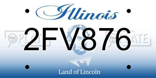 2FV876 Illinois License Plate