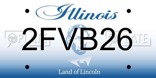 2FVB26 Illinois License Plate