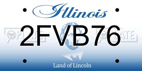2FVB76 Illinois License Plate
