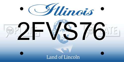 2FVS76 Illinois License Plate