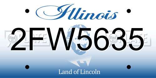 2FW5635 Illinois License Plate