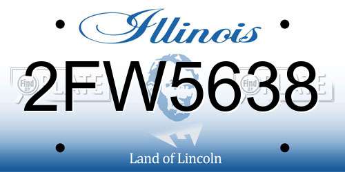 2FW5638 Illinois License Plate