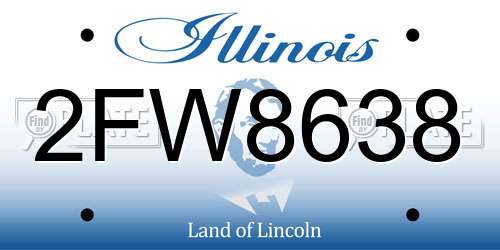 2FW8638 Illinois License Plate