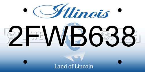 2FWB638 Illinois License Plate