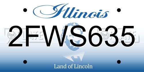 2FWS635 Illinois License Plate