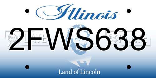2FWS638 Illinois License Plate