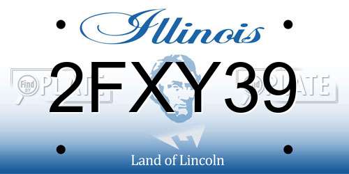 2FXY39 Illinois License Plate